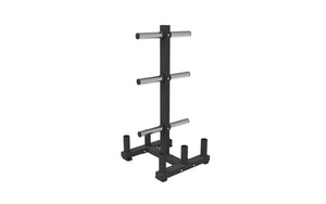 Bumper plate and barbell storage tree