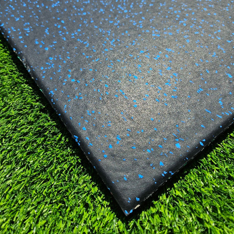 15mm blue speckled EPDM easy clean gym flooring
