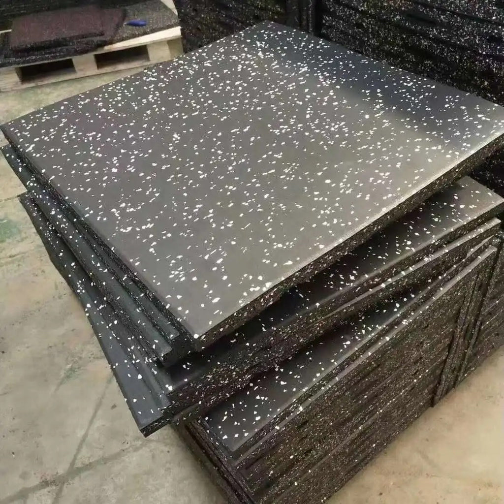 15mm easy clean white speckled rubber mats