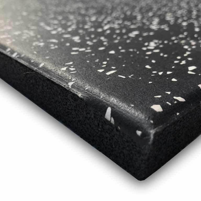 15mm easy clean white speckled rubber mats