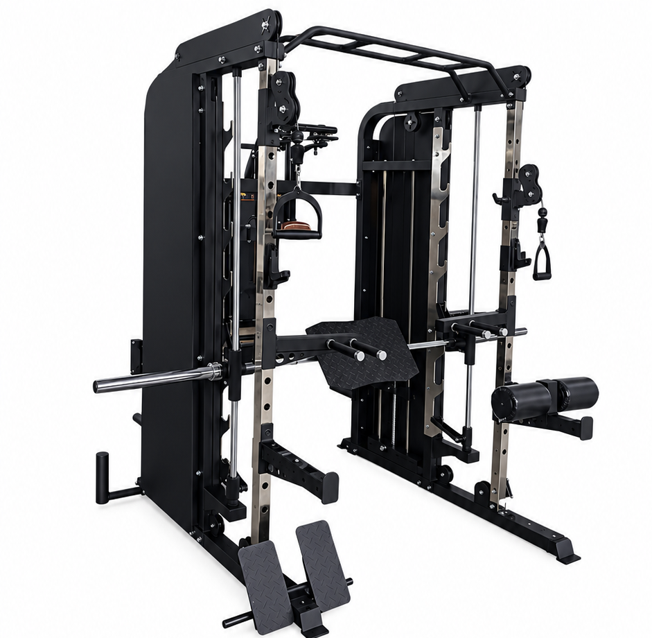 All-in-One Smith Machine & Dual Cable Functional Trainer & Leg press
