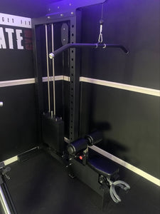 Lat pulldown + Low row with 125kg weight stack