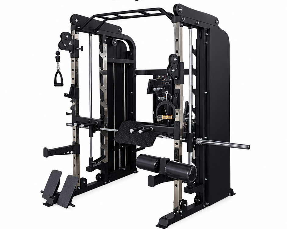 All-in-One Smith Machine & Dual Cable Functional Trainer & Leg press