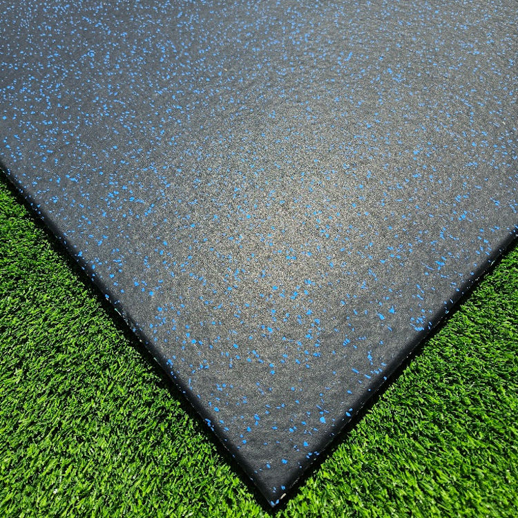 15mm blue speckled EPDM easy clean gym flooring