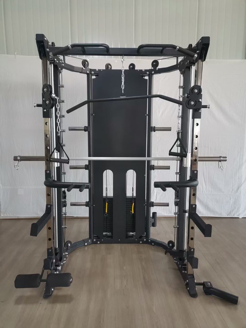 Multi function smith machine 120kg combined weight stacks