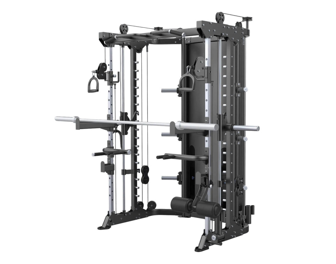 Multi function smith machine 120kg combined weight stacks