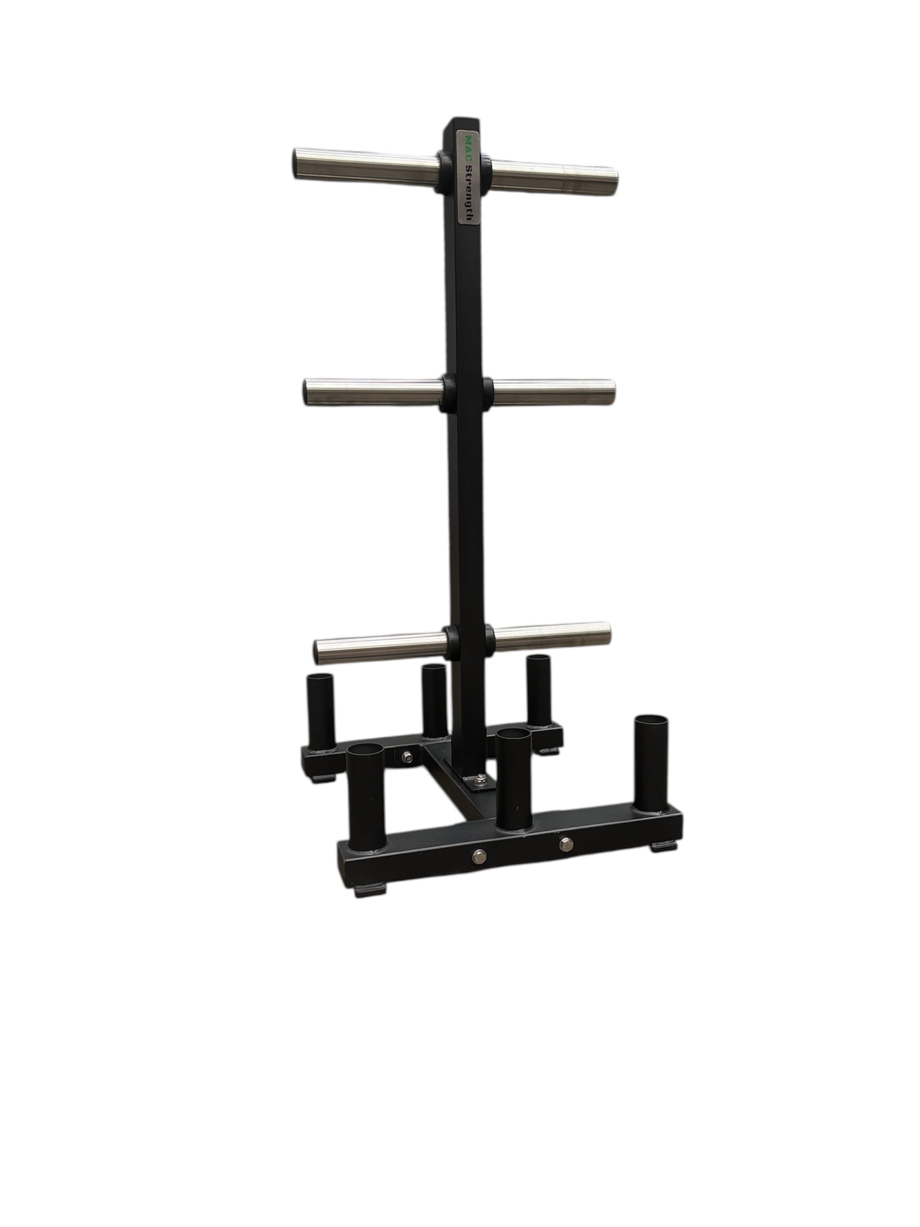 Bumper plate and barbell storage tree