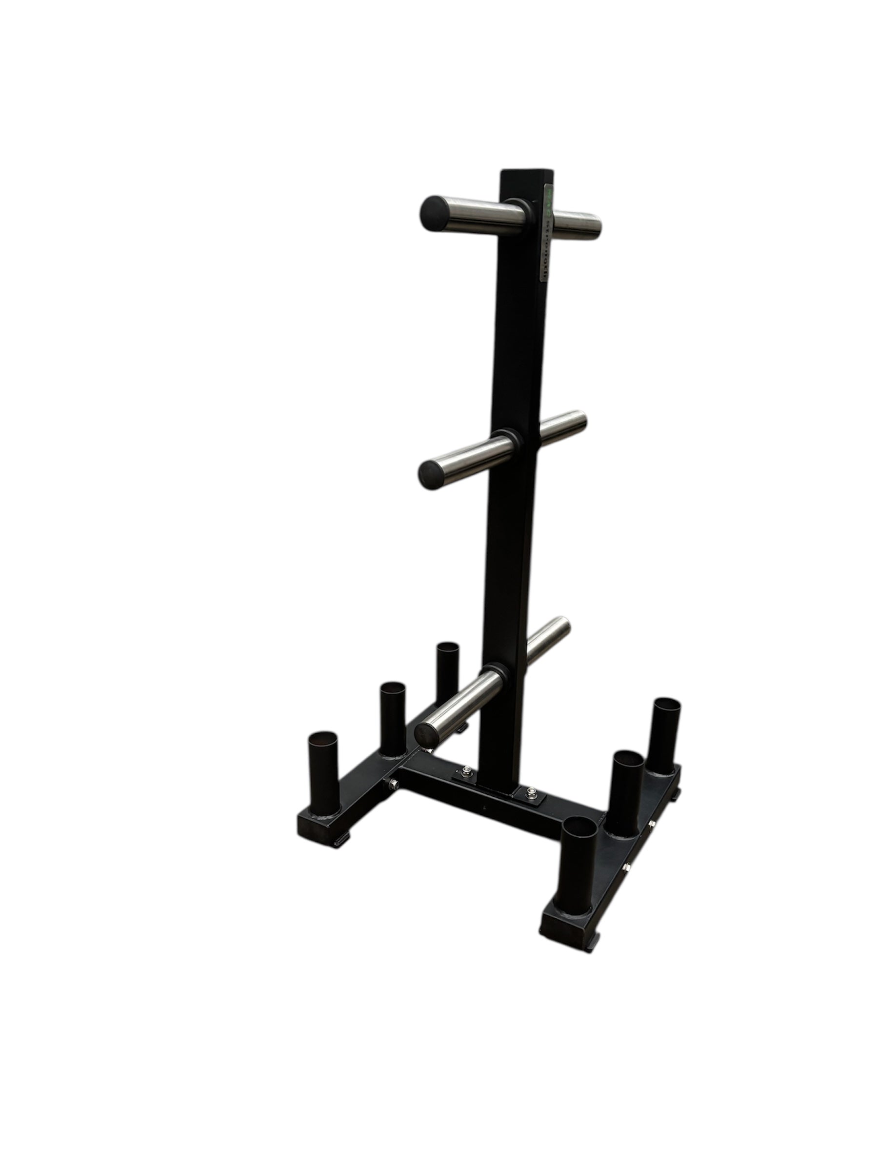 Bumper plate and barbell storage tree