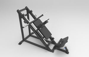 Commercial Hack Squat with detachable calf trainer plate