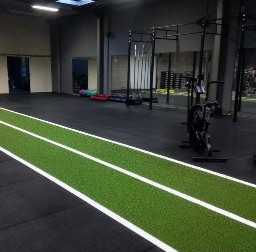 Gym Grass/Turf Gym Sled track white lines (Green)