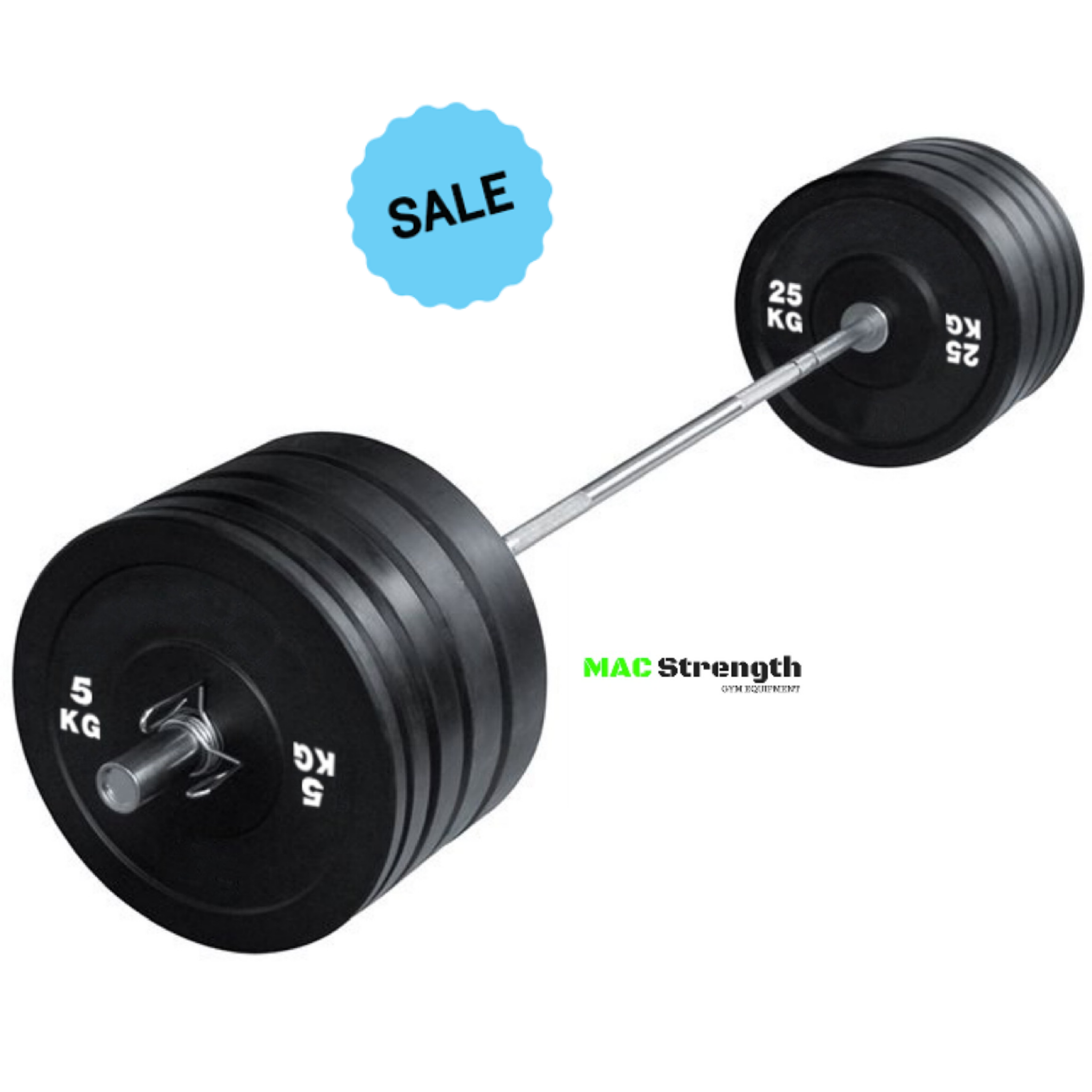 150kg pack + Olympic bar + spring collars