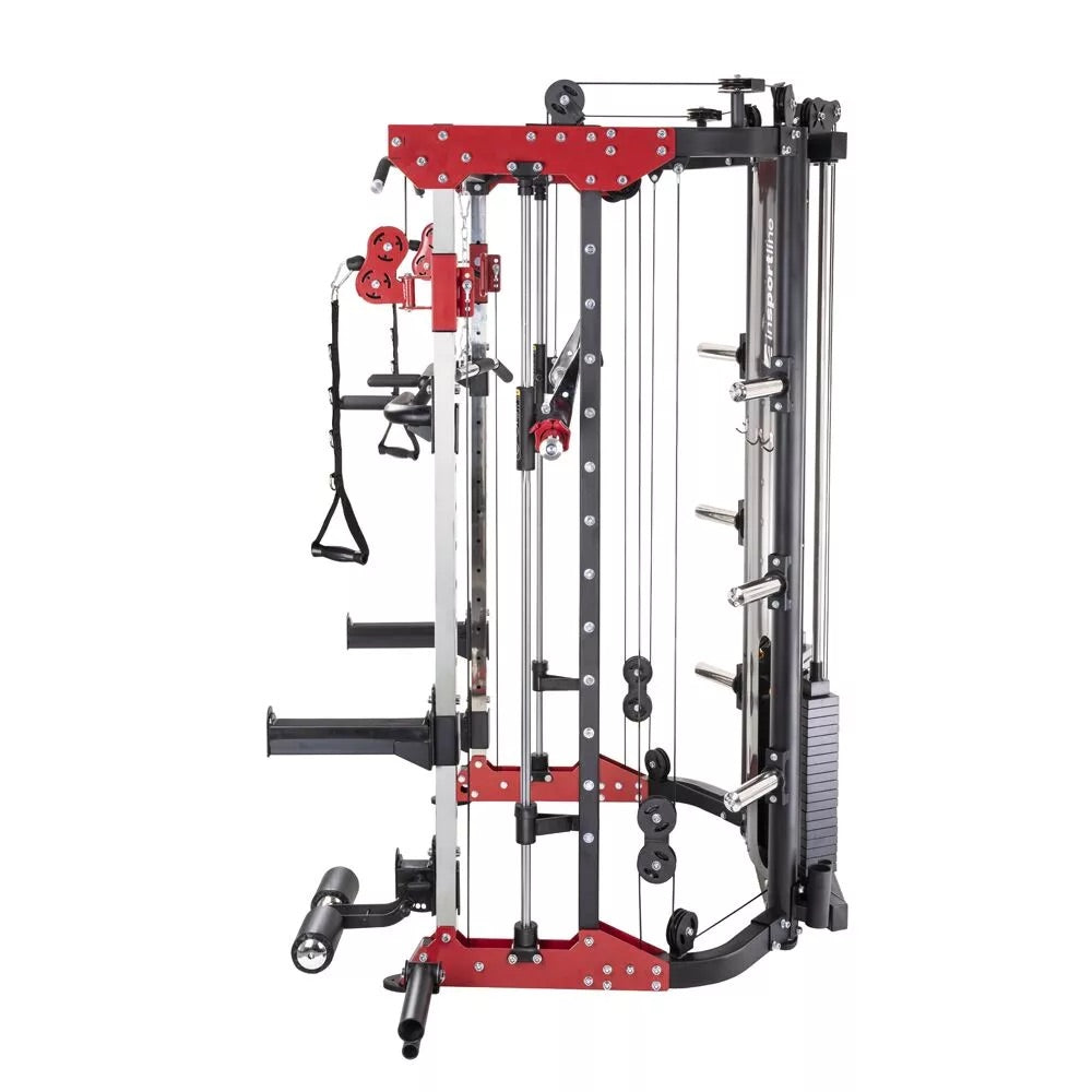 Multi function smith machine 120kg combined weight stacks