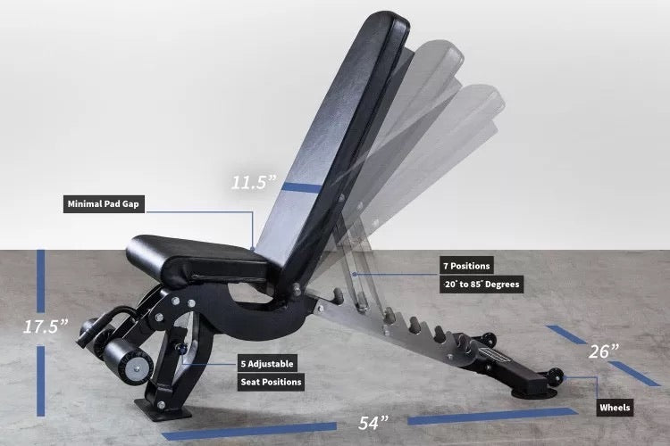 Elite commercial adjustable bench
