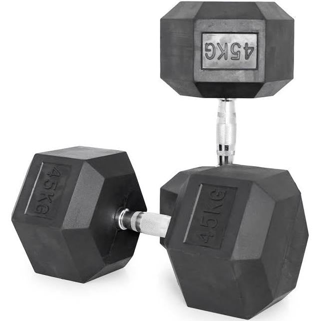 42.5-50kg hex dumbbell set (4 pairs)