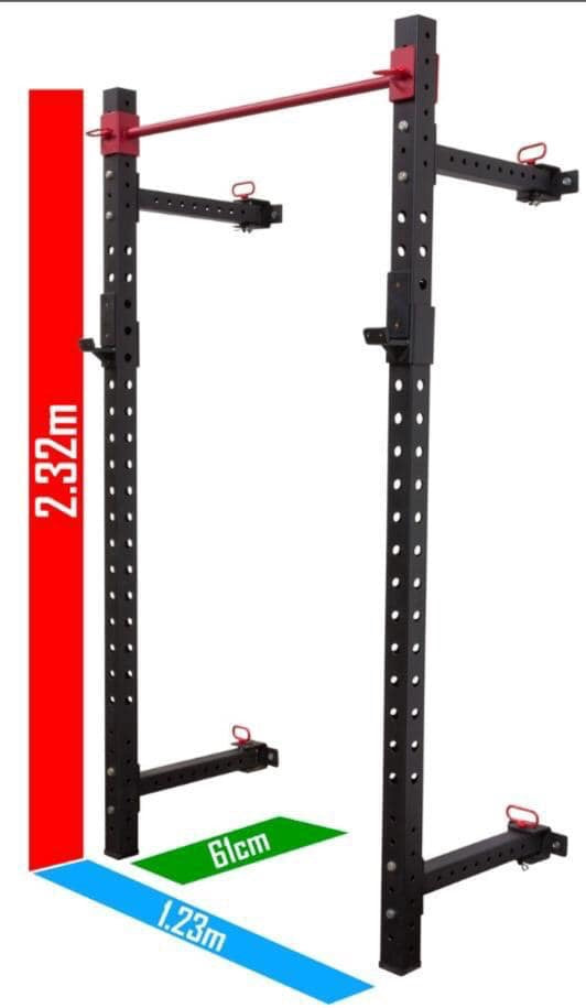 Folding squat rack