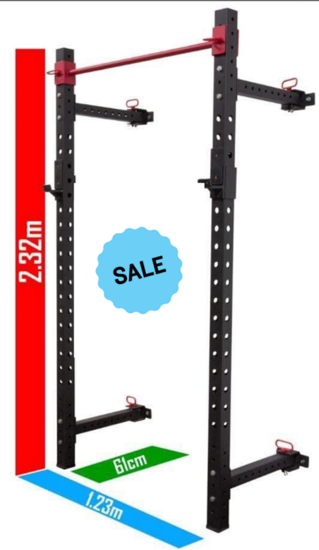 Folding squat rack