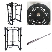 Power rack + cable pulley package with 150kg pack