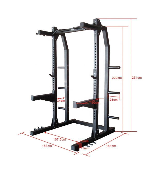 Half rack deluxe package (squat rack)